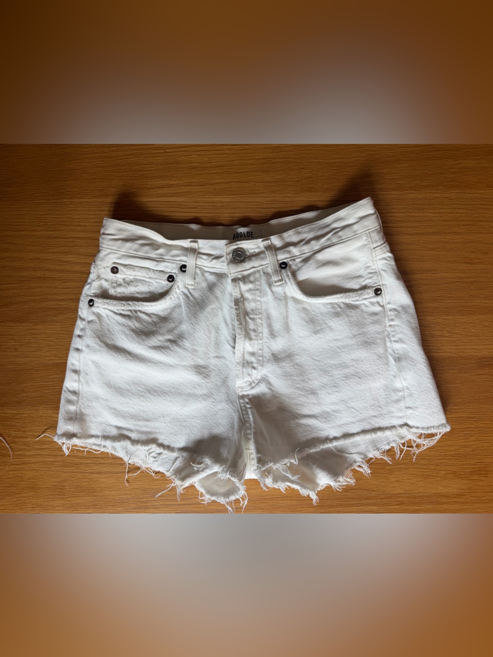 Agolde White Denim shorts